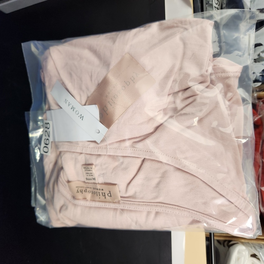 Philosophy Shirt Womens 3X Pink Lightweight Stretch Pullover Soft Casual Top New - Picture 8 of 9